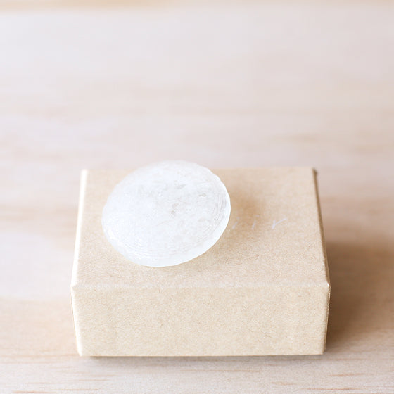 Coin Brooch - White