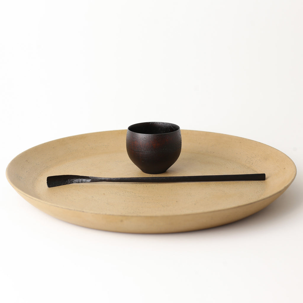 Makiji Urushi Japanese Cherry Round Tray