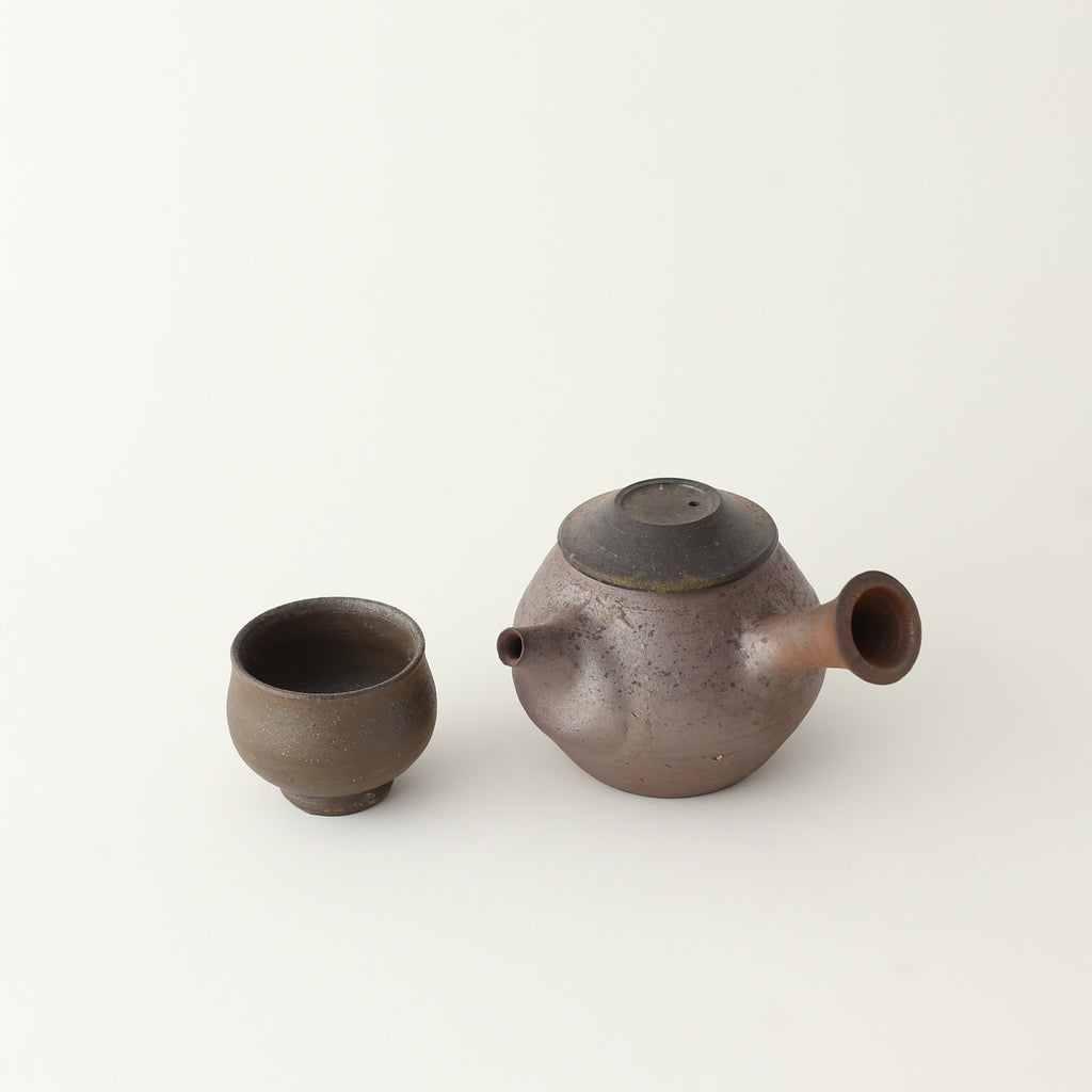Yakishime Tanuki Tea Pot
