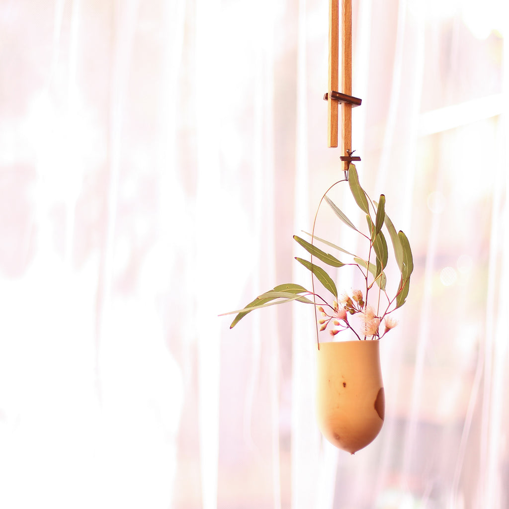 Hisakaki Hanging Vase with Brass handle