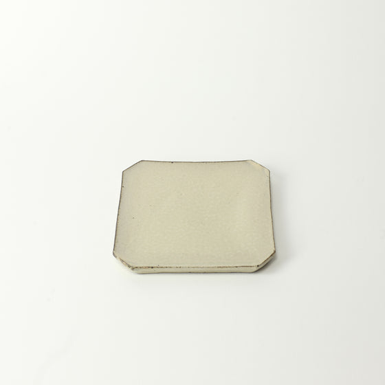 Square Plate Medium - Light Cream