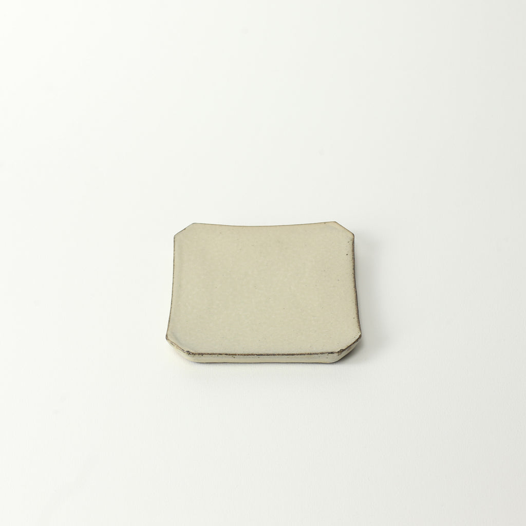 Square Plate Small - Light Cream