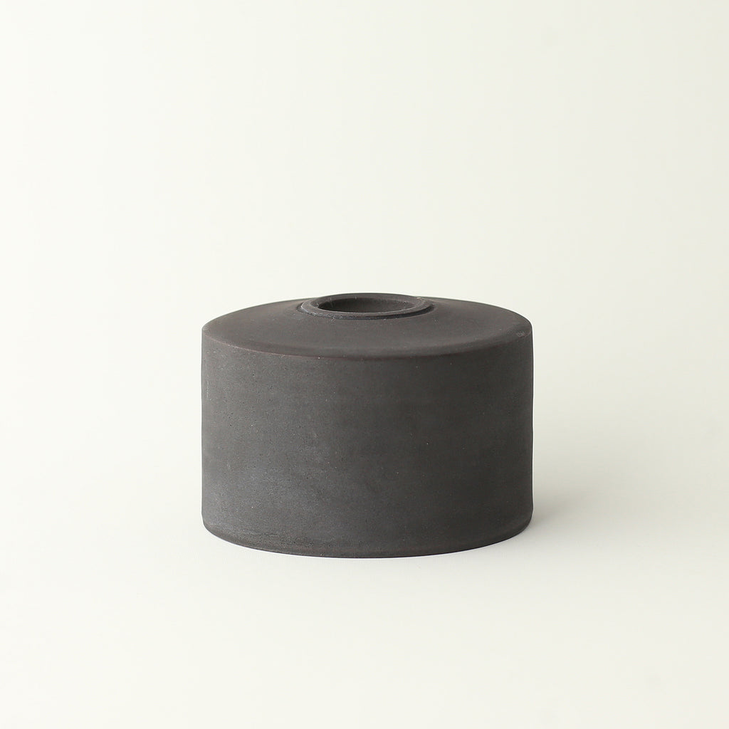 Straight Chawan Bowl - Charcoal