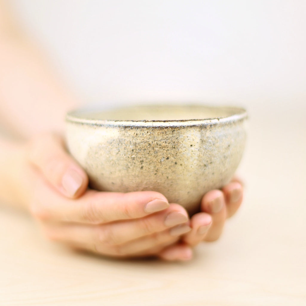 Handcrafted, Handmade, Artisan, Japanese, Ceramic, Pottery, Chawan bowl, White, Homeware, Kitchenware, Tableware, Monochromatic, Beautiful Quality, Unique, Art, Minimal, Made in Japan.