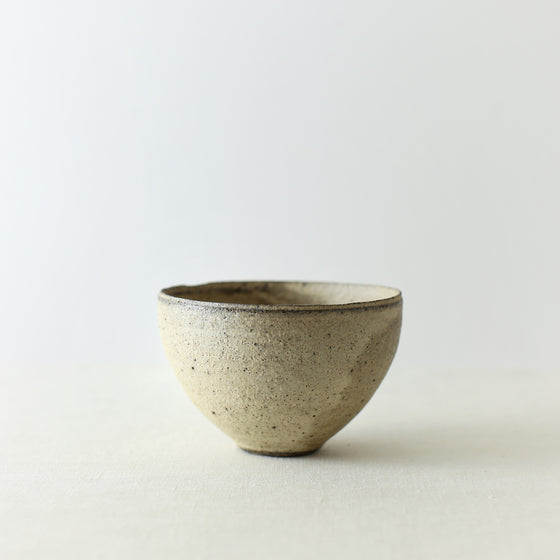 Handcrafted, Handmade, Artisan, Japanese, Ceramic, Pottery, Chawan bowl, White, Homeware, Kitchenware, Tableware, Monochromatic, Beautiful Quality, Unique, Art, Minimal, Made in Japan.