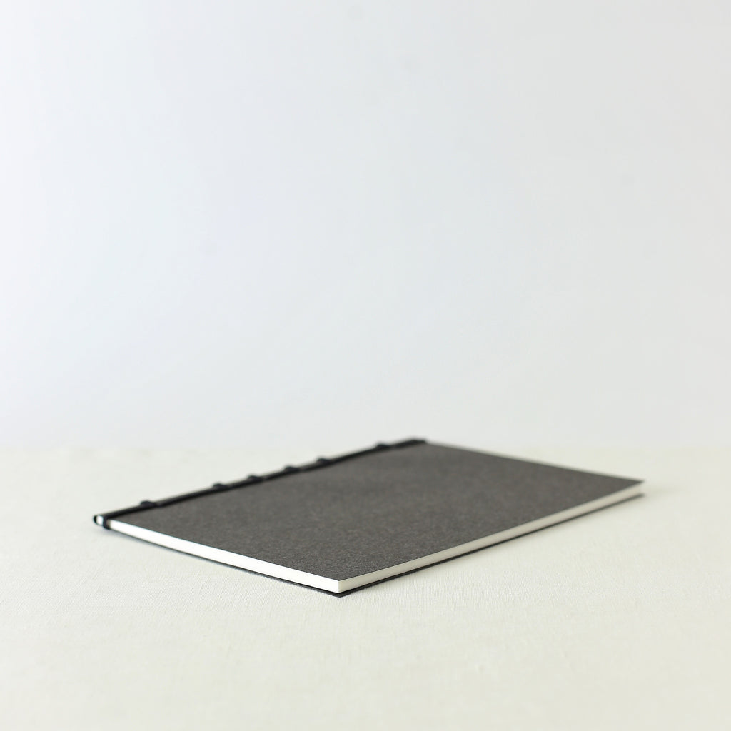 Japanese notebook, Handmade, Handcrafted, Paper, Bamboo pulp paper, Washi, Blank pages, Charcoal colour, Beautiful Quality, Gifts, Made in Japan.