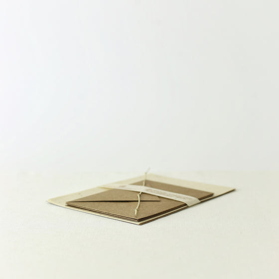Handcrafted, Handmade, Japanese, Letter set, Paper, Bamboo pulp paper, Mulberry finer paper, Sepia colour, Beautiful Quality, Unique, Made in Japan.