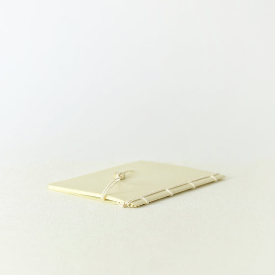 Japanese notebook, Handmade, Handcrafted, Paper, Bamboo pulp paper, Washi, Blank pages, Ivory colour, Ceramic bead book marker, Beautiful Quality, Gifts, Made in Japan.