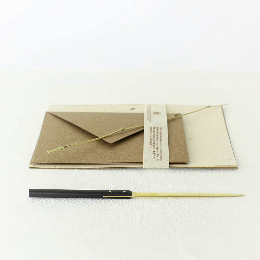 Japanese Artisan, Handcrafted, Handmade Brass letter opener, Wood, Letter set, Waashi, Paper,  Brassware, Homeware, Stationery, Beautiful Quality, Gifts, Made in Japan